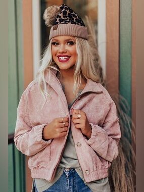 Blush Pink Corduroy Jacket